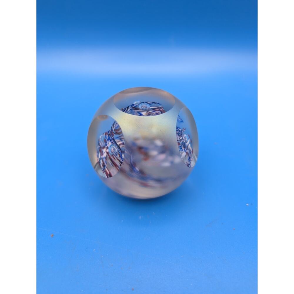 Stuart Abelman 1992 Signed Art Glass Stunning Handmade Paperweight - Rare